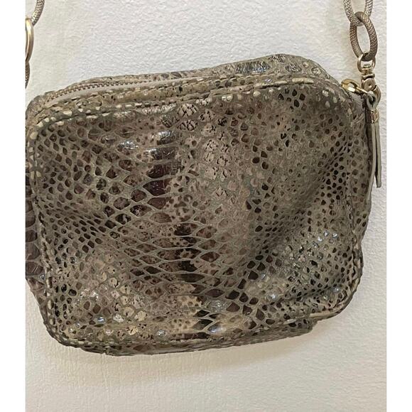 Elliott Lucca snakeskin print leather purse with chain - Picture 10 of 13